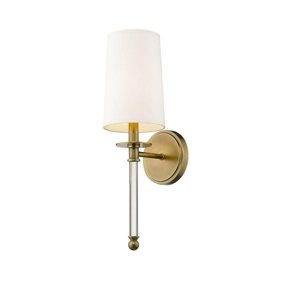 Z-Lite 808-1S-RB Single Light Wall Sconce Fixture - Rustic Bronze Finish for Bedroom, Hallway & Entryway Lighting Decor