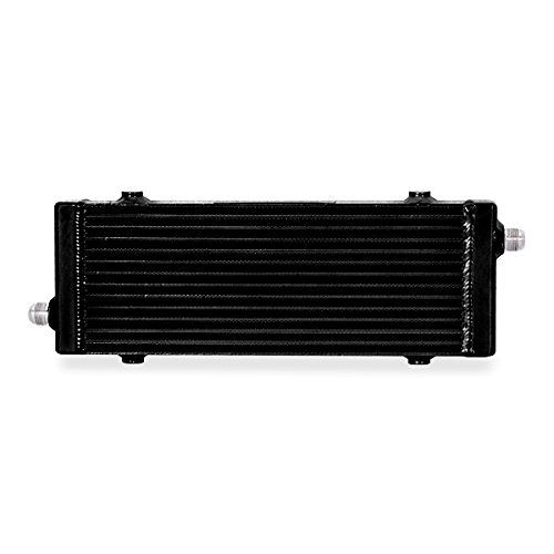 Mishimoto Universal Cross Flow Bar & Plate Oil Cooler - Medium Size, Black - Performance Engine Cooling for Cars, Trucks & Motorcycles