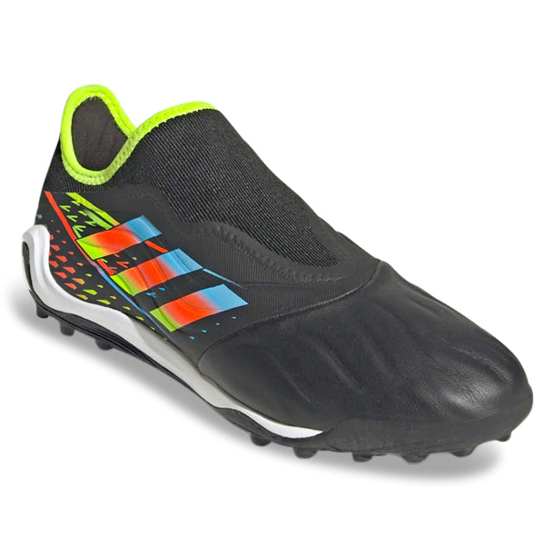 Adidas Copa Sense.3 LL Turf Soccer Cleats for Men - Core Black/Team Solar Yellow - Firm Ground Football Shoes for Training & Matches
