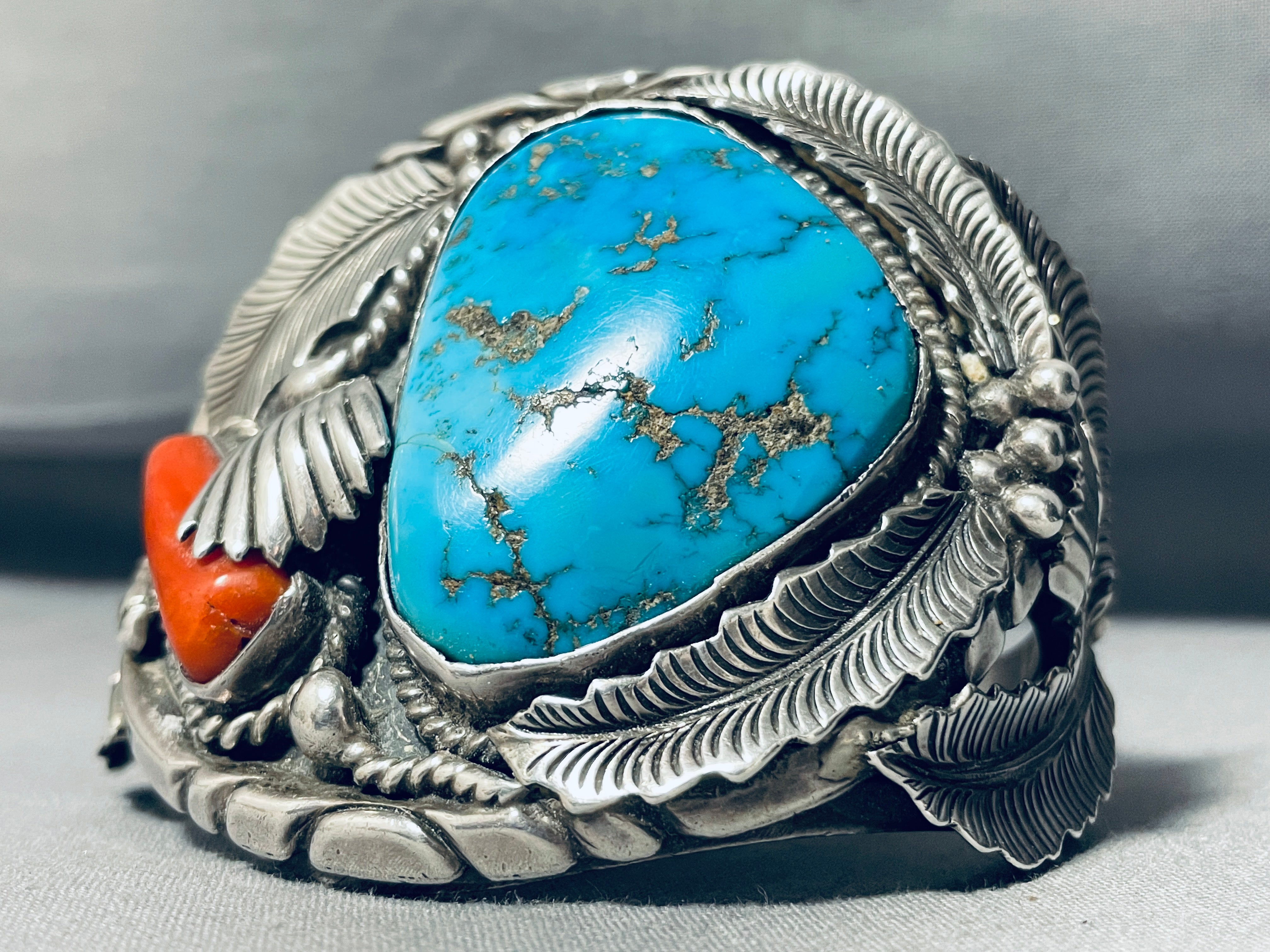 Authentic Vintage Navajo Turquoise Sterling Silver Bracelet - 148g Handcrafted Native American Jewelry for Women - Perfect for Boho, Western & Festival Fashion