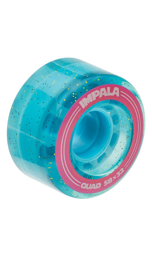 Impala 58mm Holographic Glitter Skateboard Wheels - 4 Pack for Roller Skates, Quad Skates & Skateboards - Smooth Ride for Indoor & Outdoor Skating