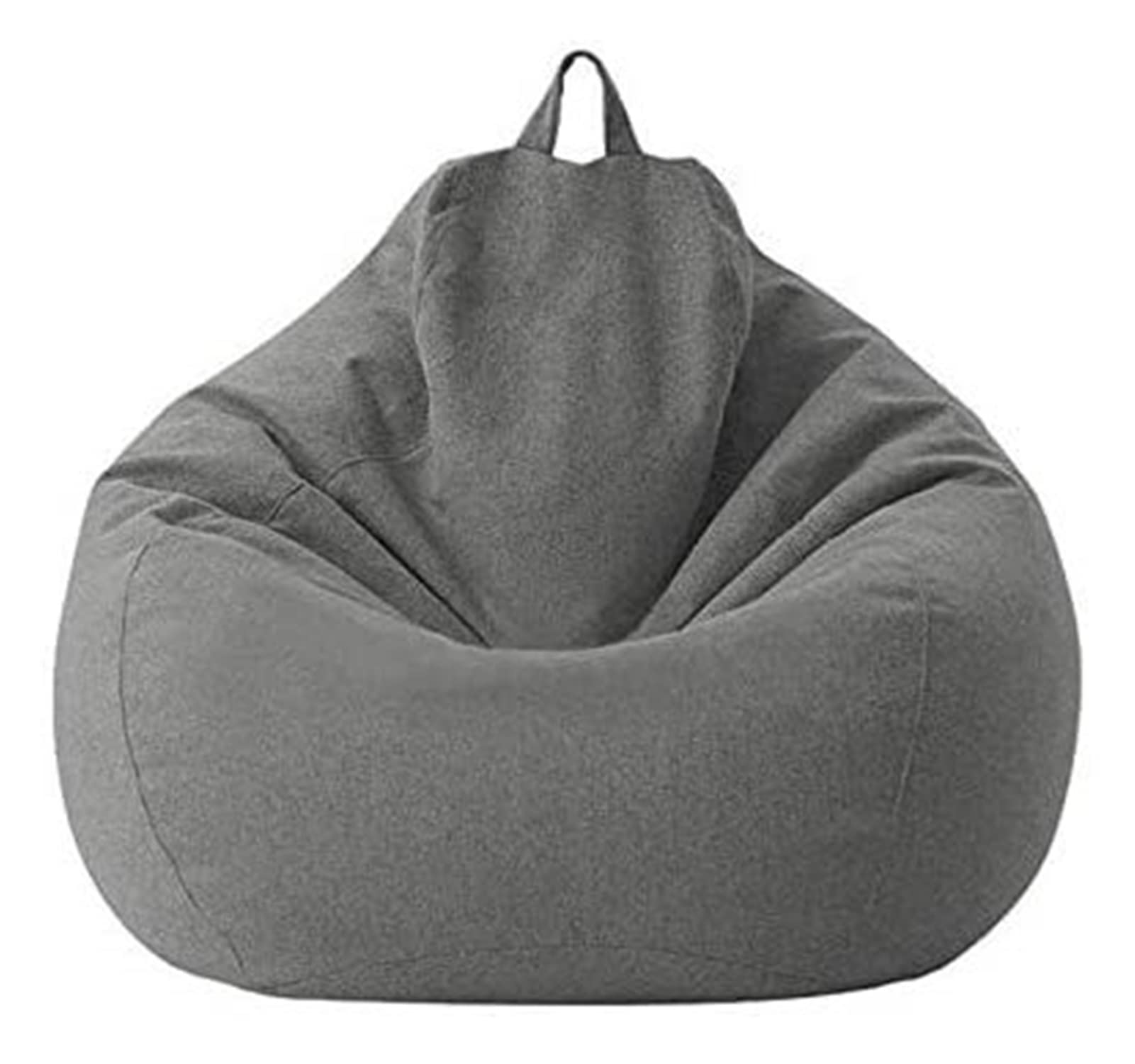 Premium Bean Bag Cover - Gray Medium Size - Soft & Durable Lazy Sofa Chair Cover, Lounge Seat Pouf for Living Room, Bedroom, or Game Room - Easy to Clean & Replace
