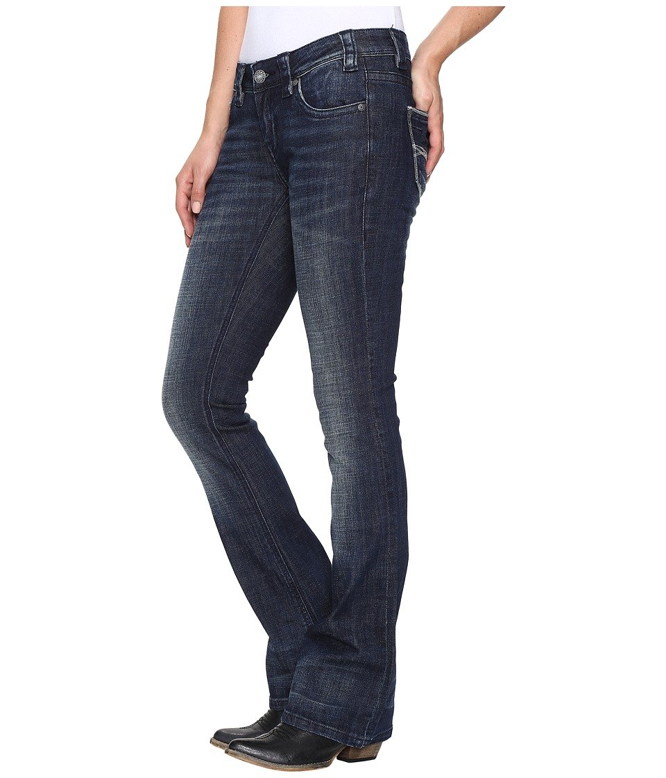 Rock and Roll Cowgirl Women's Rival Bootcut Jeans - Dark Wash Denim (W6-8466) | Western Style, Comfort Fit for Casual Wear & Country Music Events