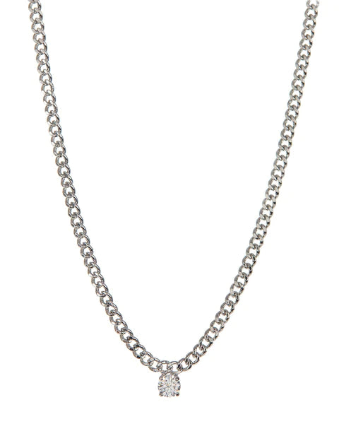 Bardot Silver Stud Charm Necklace - Elegant Layering Jewelry for Women, Perfect for Everyday Wear & Special Occasions