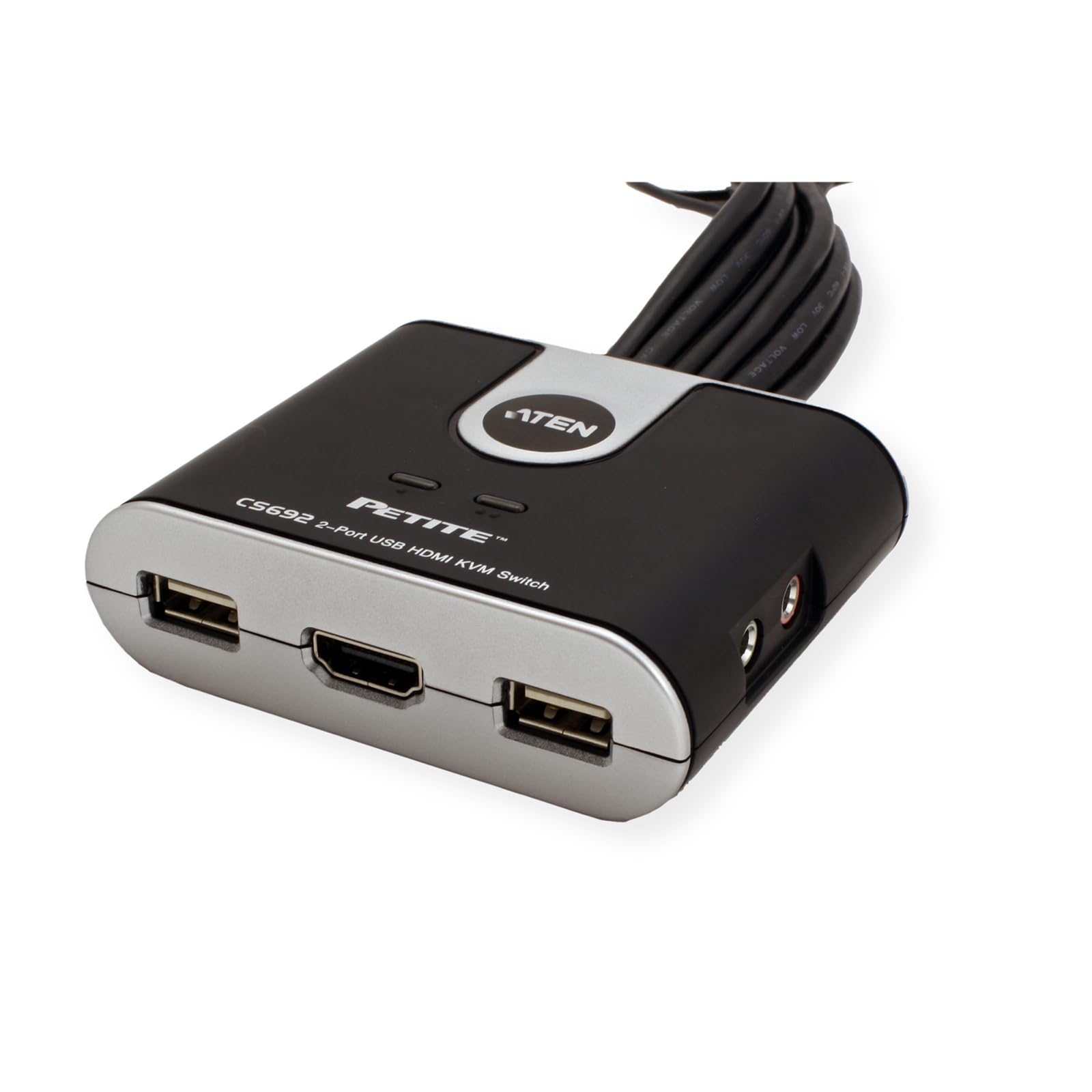 Aten Technologies CS692 2-Port USB KVM Switch for HD Video & Audio - Perfect for Home Office & Multi-Computer Workstations