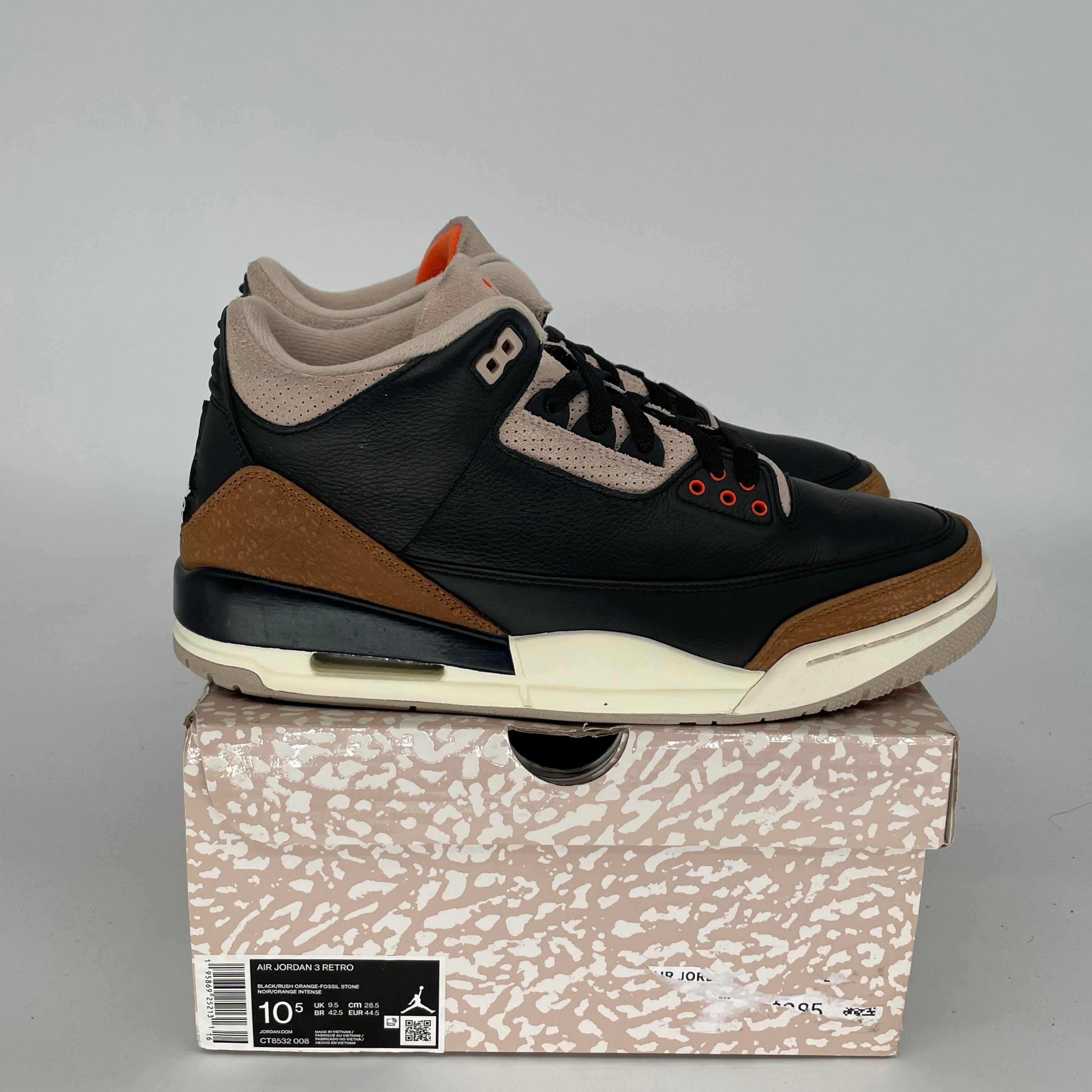 AIR JORDAN 3 Desert Elephant Men's Basketball Shoes Size 10.5 - Retro Sneakers for Men, Style CT8532-008 | Perfect for Streetwear, Gym & Casual Outfits