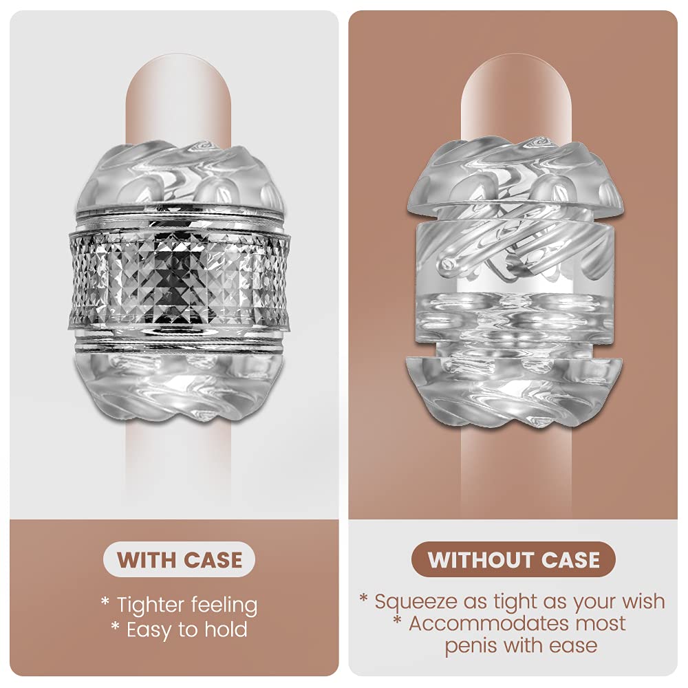 Premium Open-Ended Male Masturbator - Realistic Penis Stroker & Blowjob Pleasure Sleeve for Men | Manual Sucking Adult Sex Toy | Discreet Pocket Pussy for Solo Play & Couples Fun