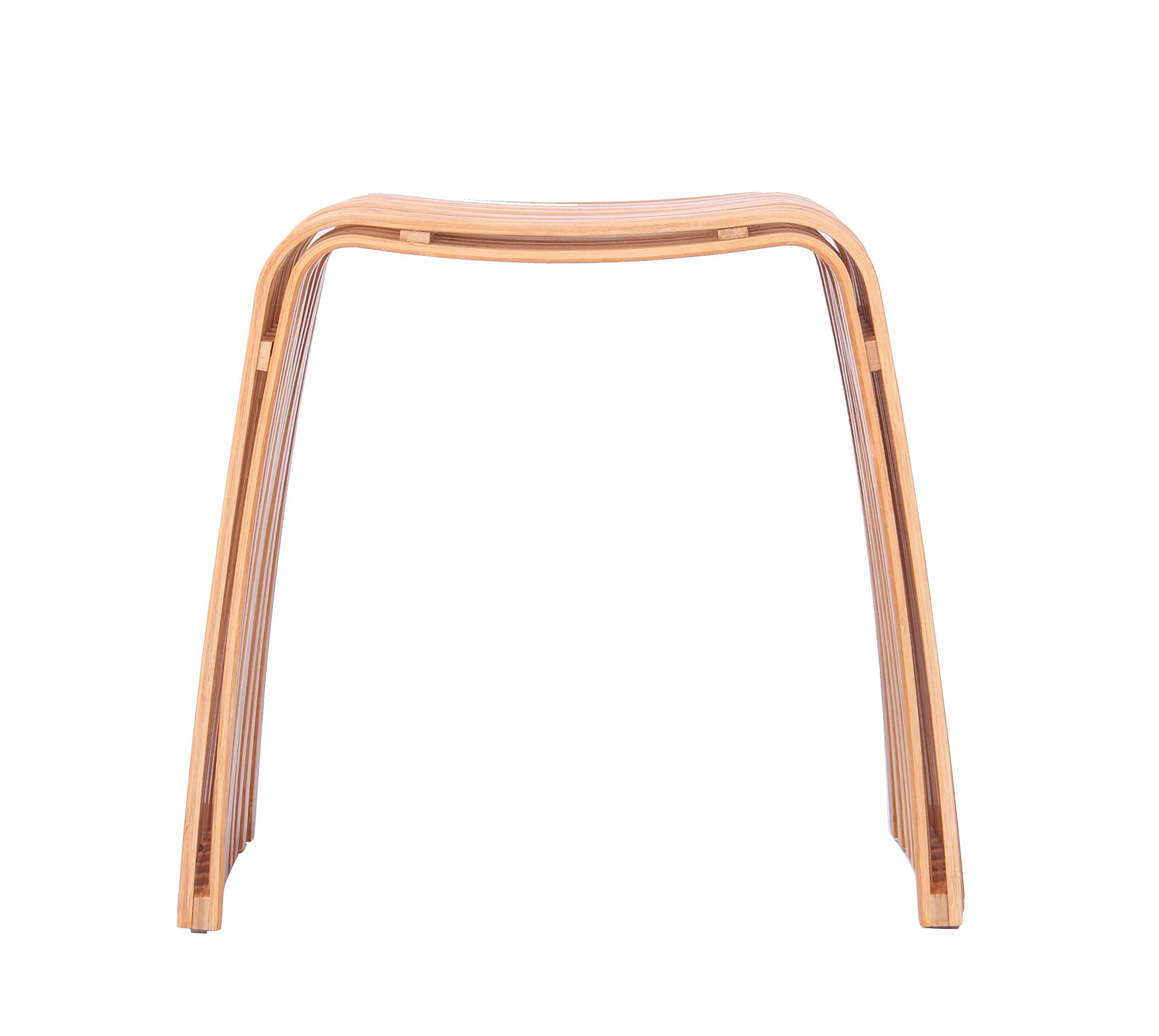 Premium Bamboo Spa Stool - Natural Bamboo Bathroom Stool for Relaxation & Shaving - Perfect for Spa, Bathroom, Salon & Home Decor