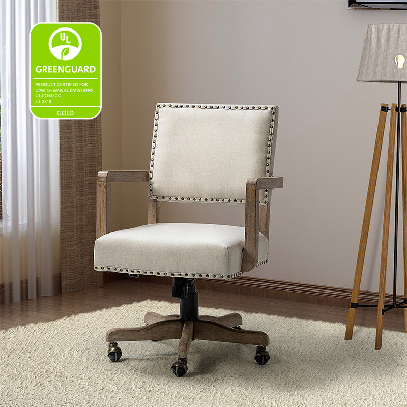 Ergonomic Megan Fabric Office Chair with Adjustable Height - Comfortable Desk Chair for Home & Office Workspace - Perfect for Long Hours Sitting, Gaming, and Remote Work