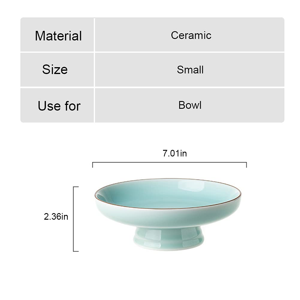 Ceramic Pedestal Bowl - Elegant Round Footed Fruit Dish for Dessert Display | Perfect for Kitchen Counter, Dining Table Centerpiece & Serving Tray | Ideal for Parties, Holidays & Home Decor