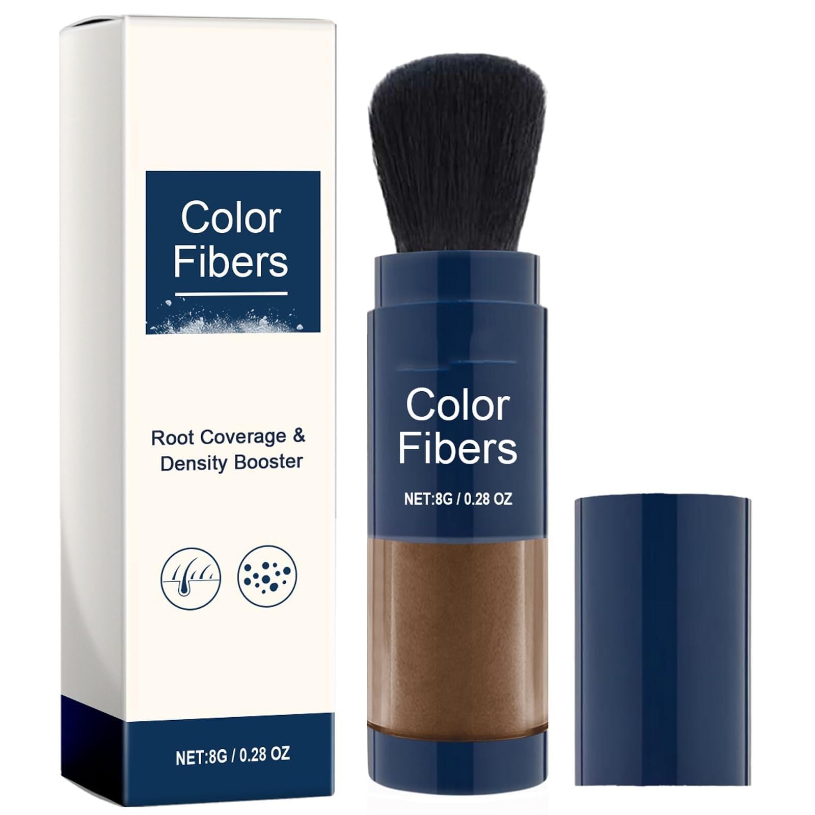 Supersize Color Fibers with Refill Set - Dark Brown Hair Thickening Fibers for Men & Women | Temporary Root Touch Up & Volumizing Hair Powder | Perfect for Thinning Hair, Bald Spots & Everyday Styling