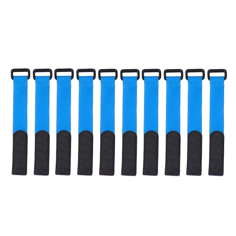 Durable Fishing Rod Tie Holder Set - 10 Adjustable Hook Loop Straps for Secure Rod Storage | Perfect for Boat, Kayak, and Shore Fishing Gear Organization