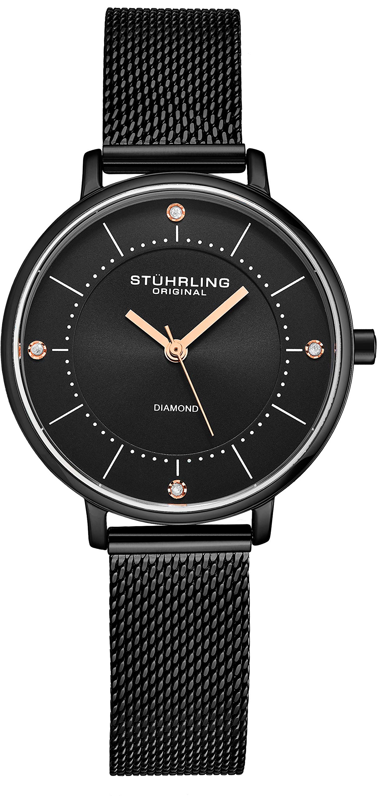 Stuhrling Original Women's Watch - Pave Crystal Bezel & Mother of Pearl Dial with Crystal Accents | Luxury Dress Watch for Women | Perfect for Office, Parties & Special Occasions