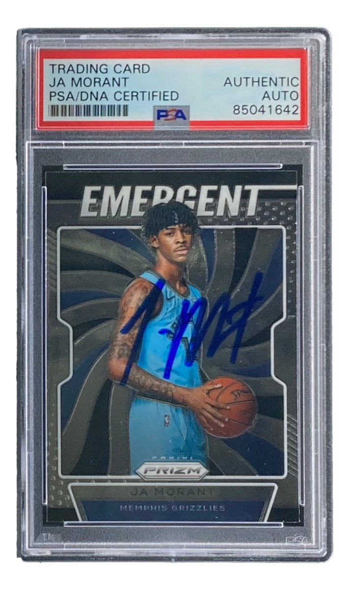 Ja Morant Autographed 2019-20 Panini Prizm #17 Memphis Grizzlies Rookie Card PSA/DNA Certified - Perfect for NBA Memorabilia Collections and Sports Fan Gifts