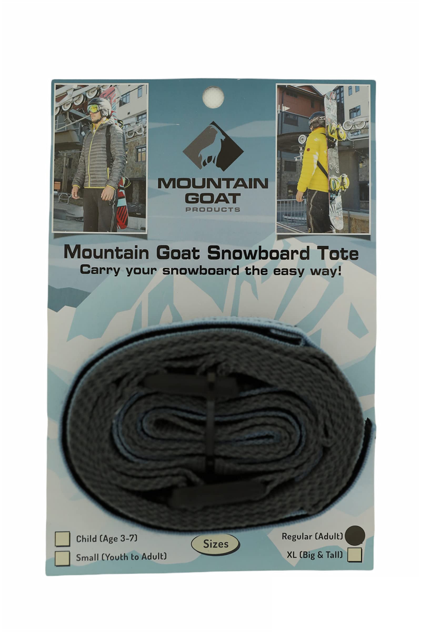 **Lightweight Snowboard Backpack with Adjustable Shoulder Strap - Hands-Free Ski & Snowboard Carrier for Hiking & Backcountry - Compact Design for Easy Gear Transport - Fits Adults & Kids - Perfect for Ski Trips & Mountain Adventures**