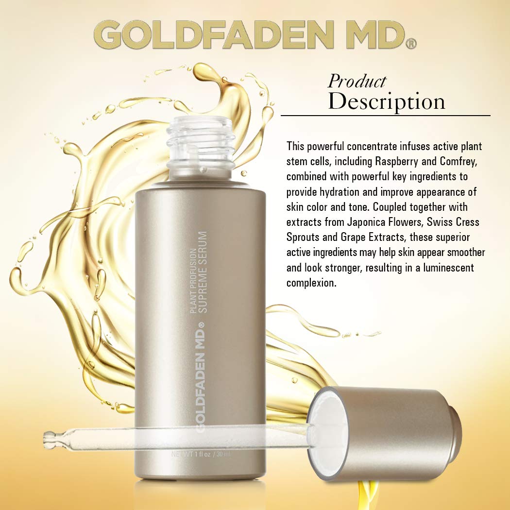 Goldfaden MD Plant Profusion Supreme Serum - 1 oz Anti-Aging Face Serum with Natural Botanicals | Hydrates & Brightens Skin | Perfect for Daily Skincare Routine & Nighttime Regimen