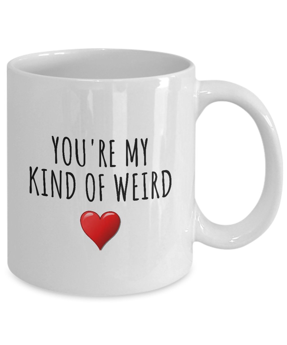 INTJ Coffee Mug - 'You're My Kind Of Weird' Funny Valentine's Gift for Boyfriend/Girlfriend - Romantic Present for Couples, Coffee Lovers & Nerds - Perfect for Valentine's Day, Anniversaries & Office Use