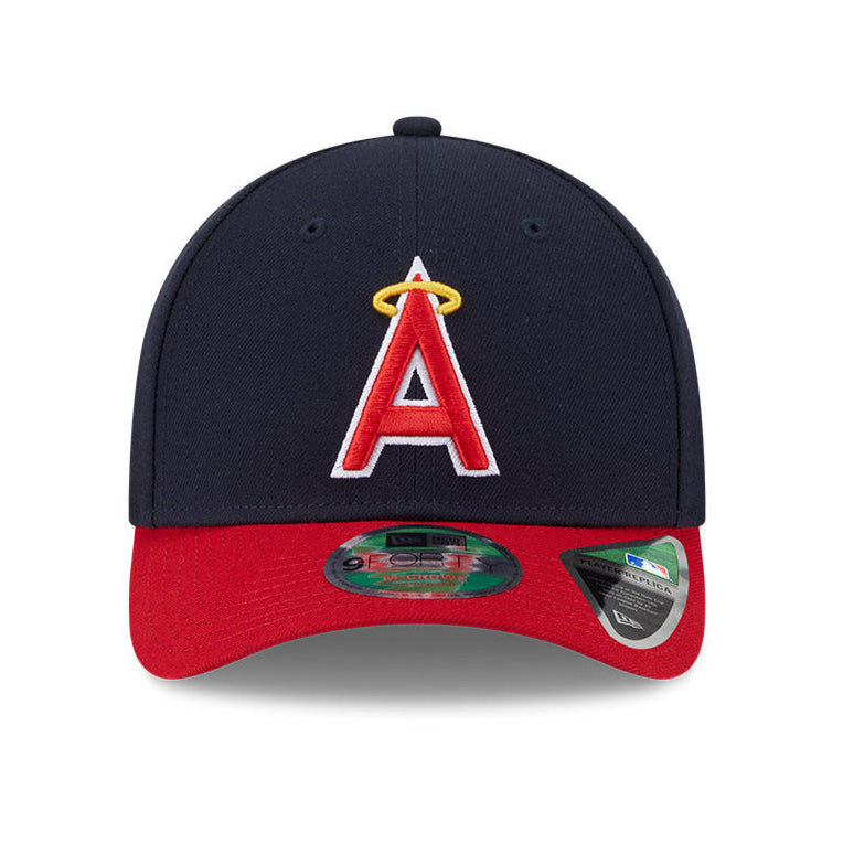 New Era 9Forty M Crown Los Angeles Angels Snapback Baseball Cap - Navy & Red Adjustable Hat for Men & Women - Perfect for Baseball Games, Sports Events & Casual Wear