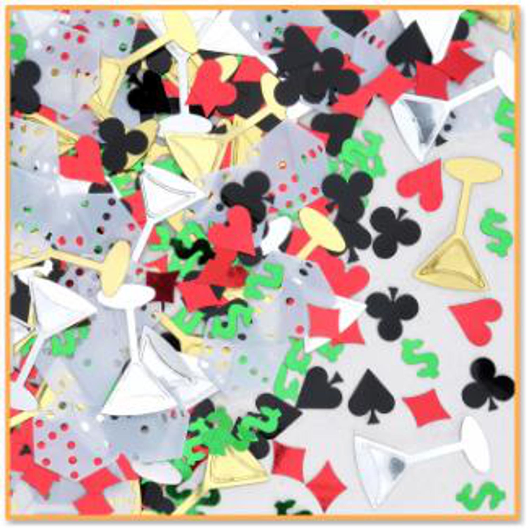 Casino Night Confetti 1/2 Oz - Premium Metallic Party Decorations for Casino Themed Events, Birthdays & Celebrations