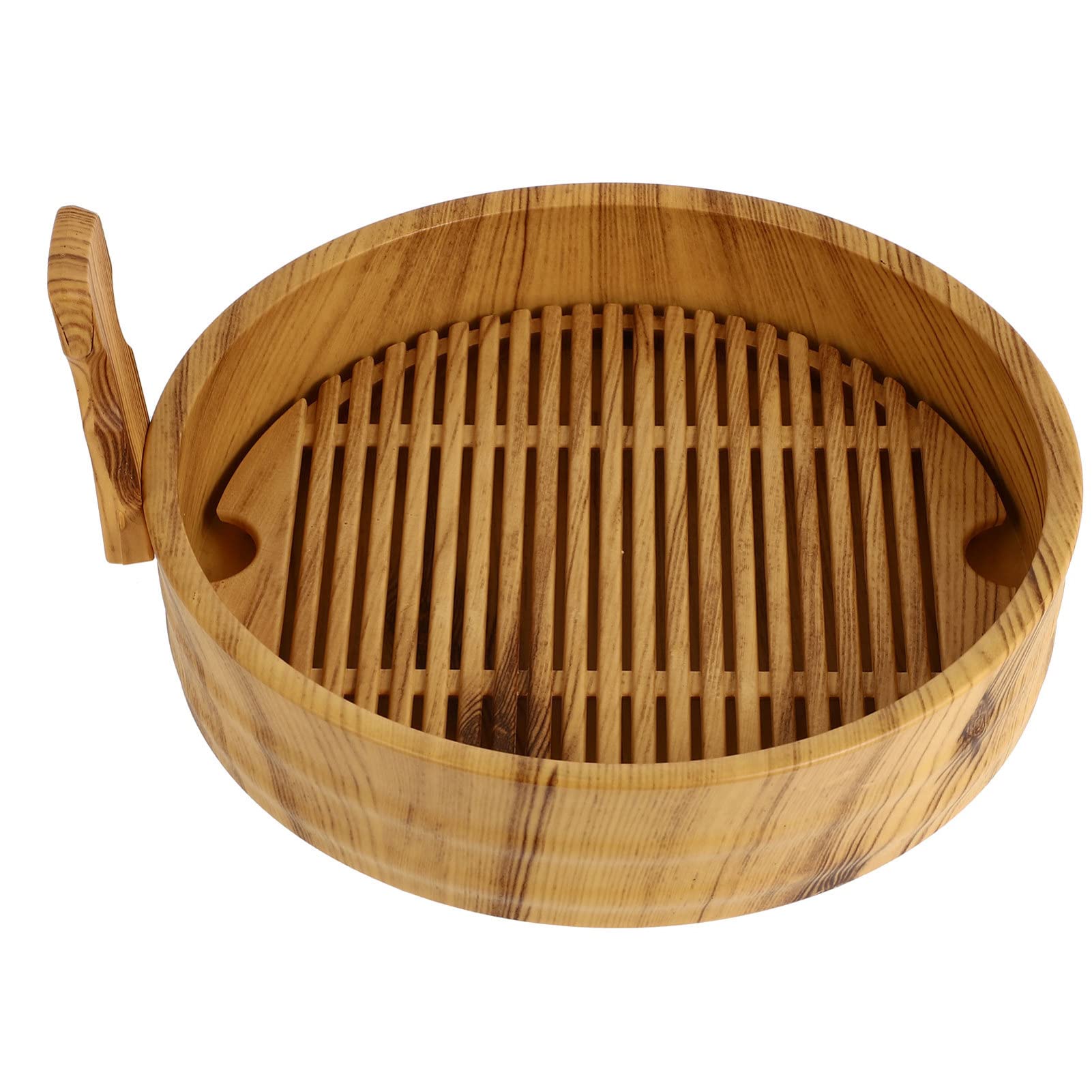 Elegant Cabilock Jewelry Tray & Sushi Serving Plate - Round Wooden Tray for Jewelry Display, Sushi Presentation, Sashimi Serving, and Home Decor