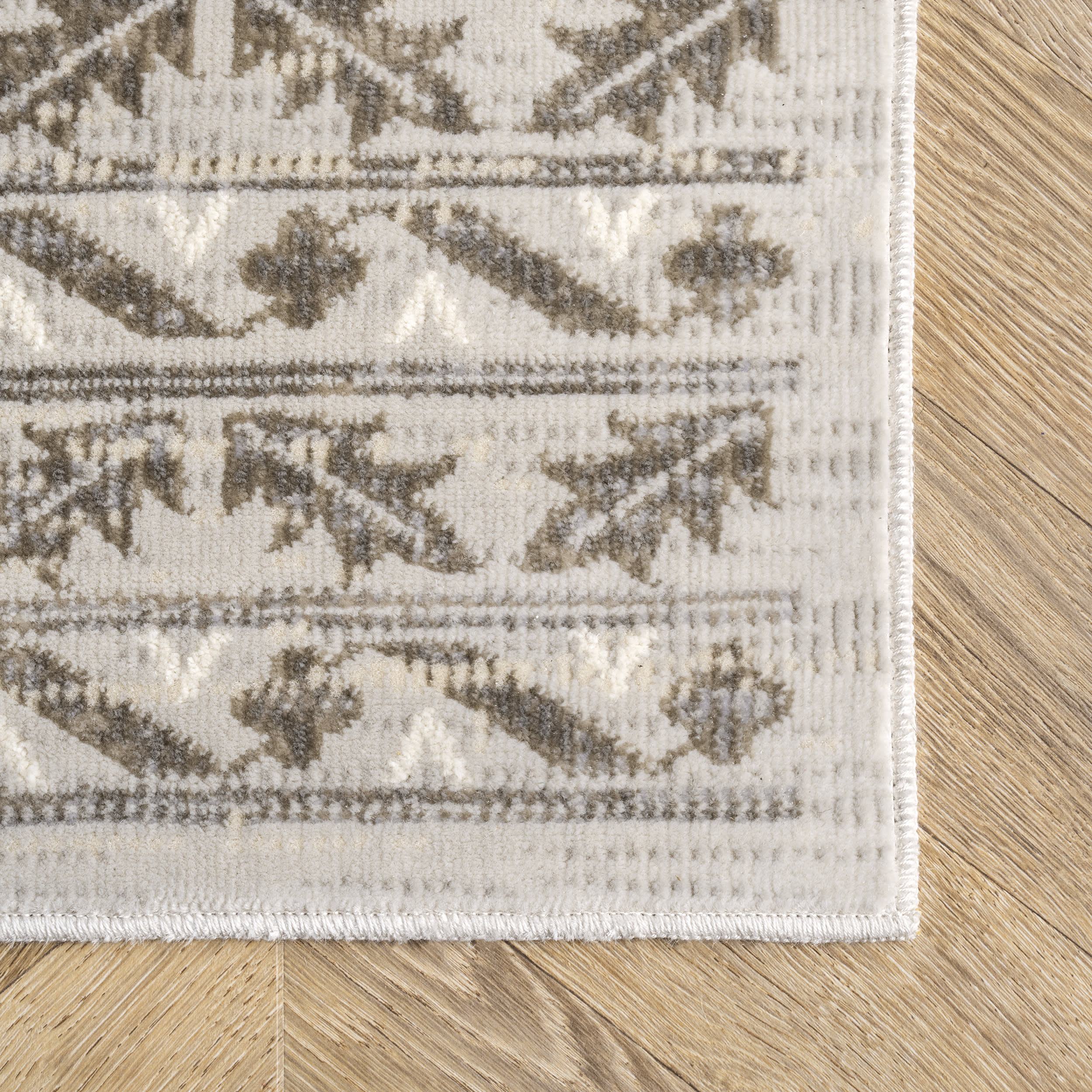 Stylish Beige Bordered Seasonal Trellis Rug - Perfect for Living Room, Bedroom, or Entryway Decor