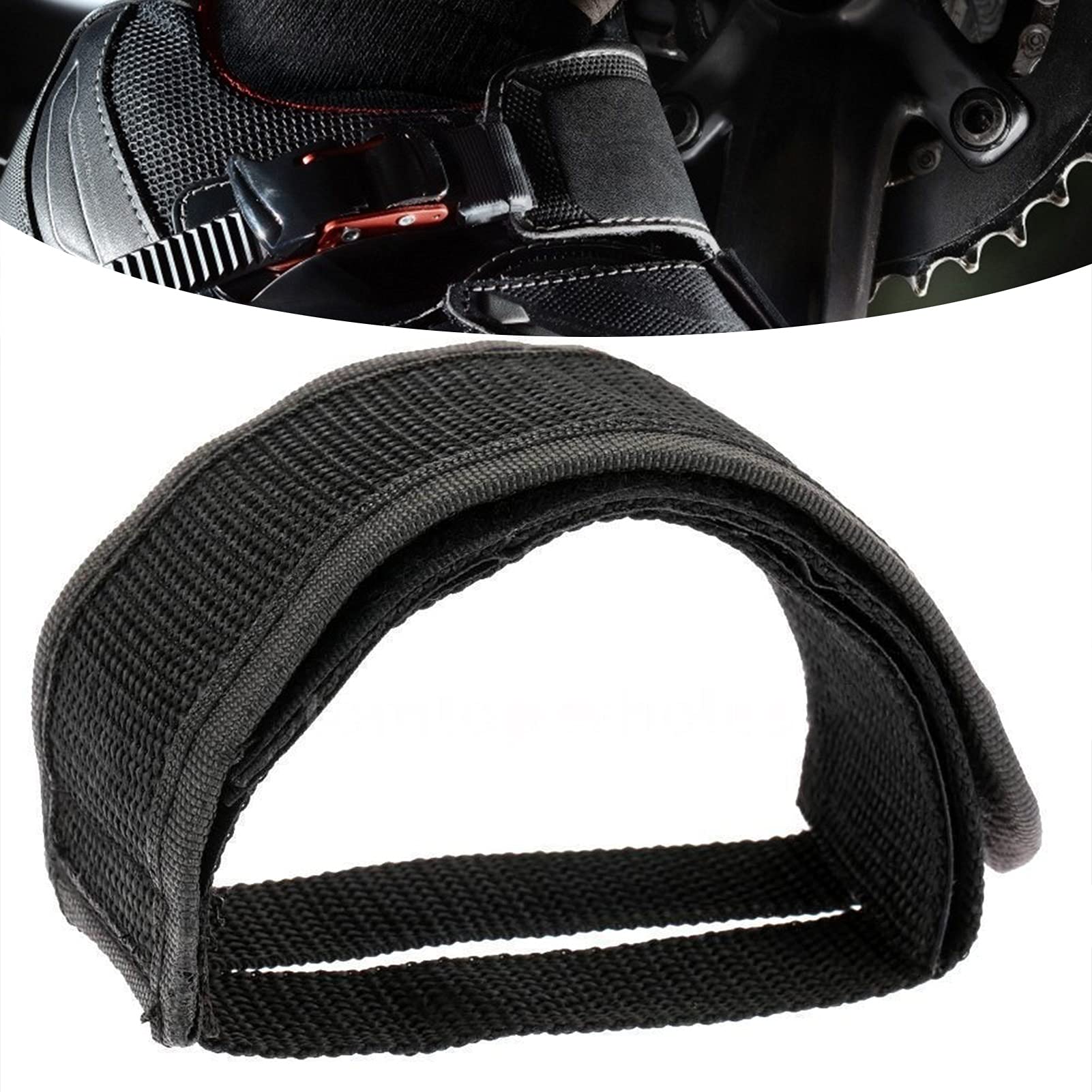 HEVIRGO Elastic Bike Pedal Straps - Lightweight Anti-Slip Cycling Pedal Bands for Secure Foot Fixation - Perfect for Road Bikes, Mountain Bikes & Indoor Cycling - 1PC