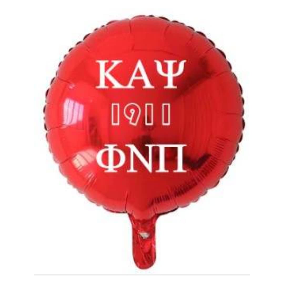 Kappa Alpha Psi Nupe Mylar Foil Balloons - 10 Pack White Greek Fraternity Party Decorations for Graduation, Homecoming & Brotherhood Celebrations