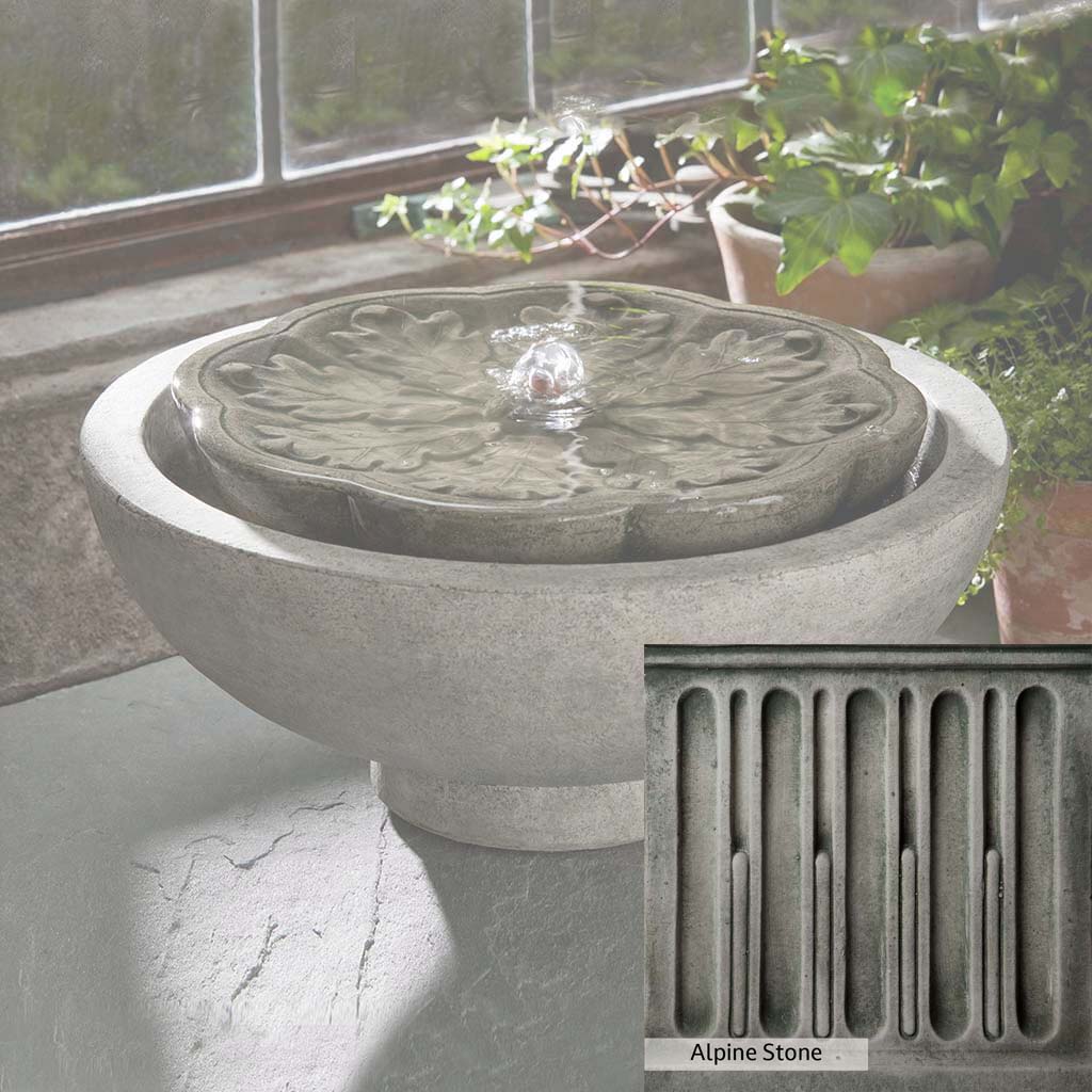 Campania International M Series Flores Outdoor Garden Fountain - Elegant Water Feature for Patio, Yard, and Landscape Decor