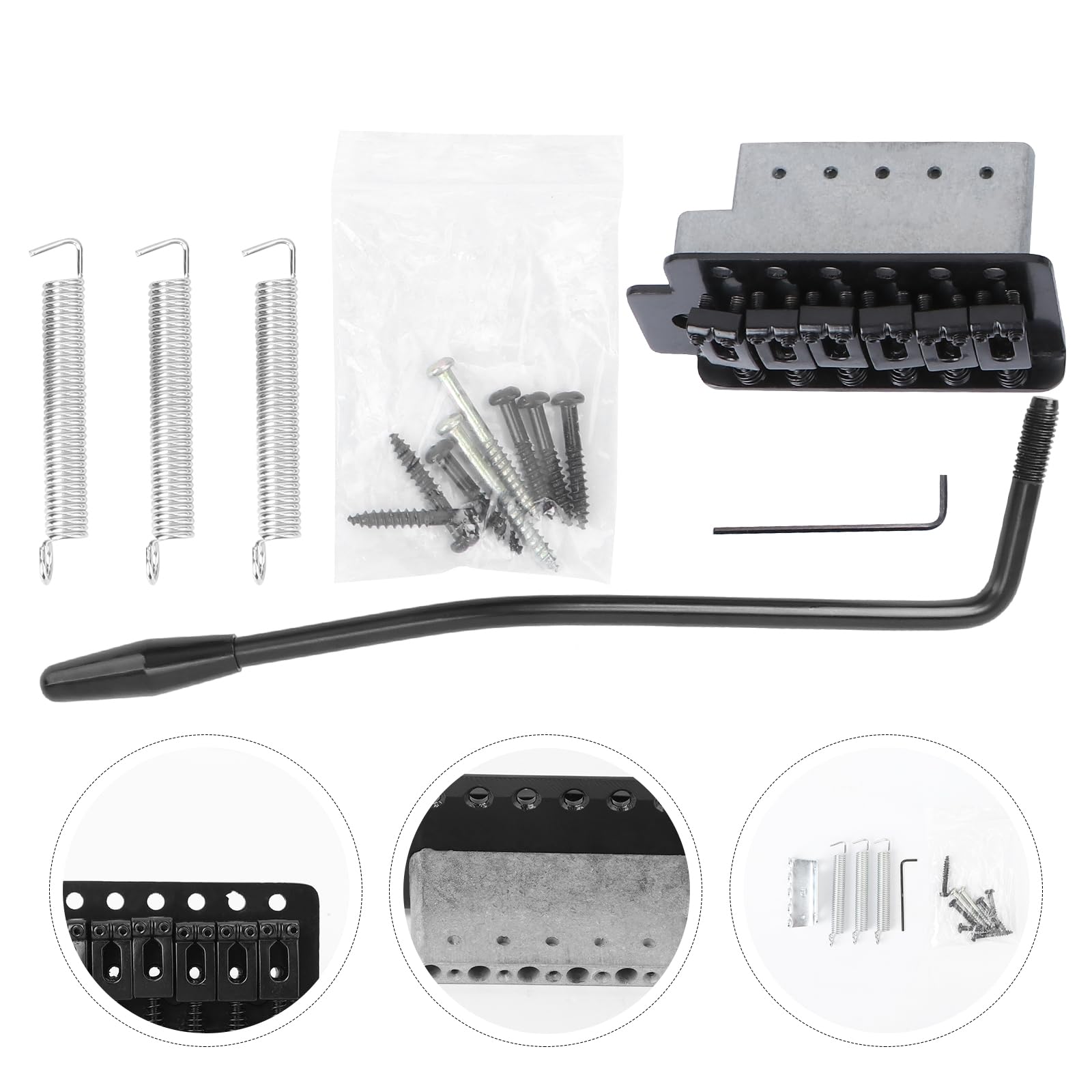6 String Guitar Bridge & Saddle - Left Handed Electric Guitar Tremolo Bridge Replacement Parts | Perfect for DIY Guitar Repair & Upgrades