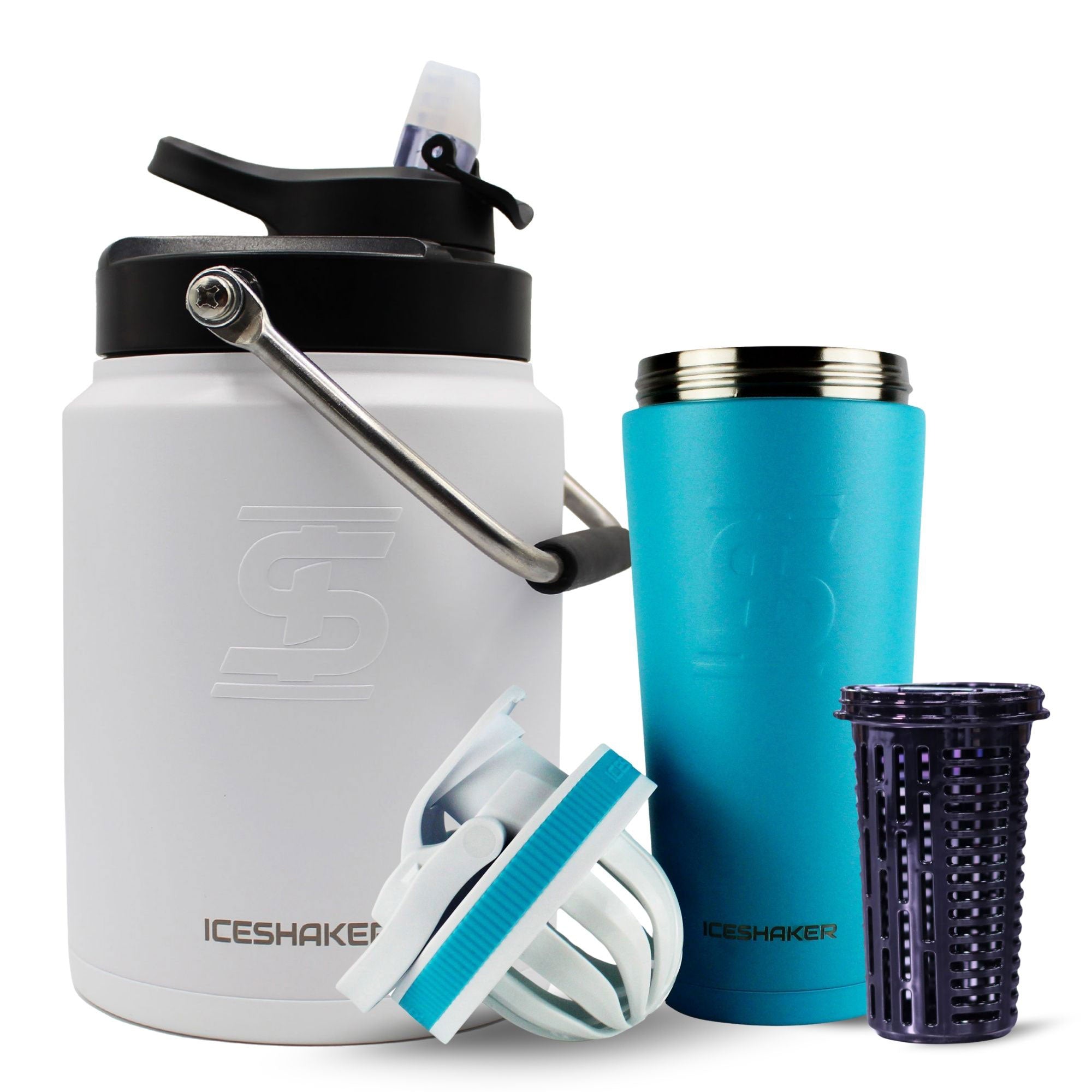 Premium Ice Shaker Hydration Pack - Insulated Water Bottle for Gym, Workout & Outdoor Sports - Leakproof & BPA-Free Shaker Cup for Protein Shakes & Cold Drinks