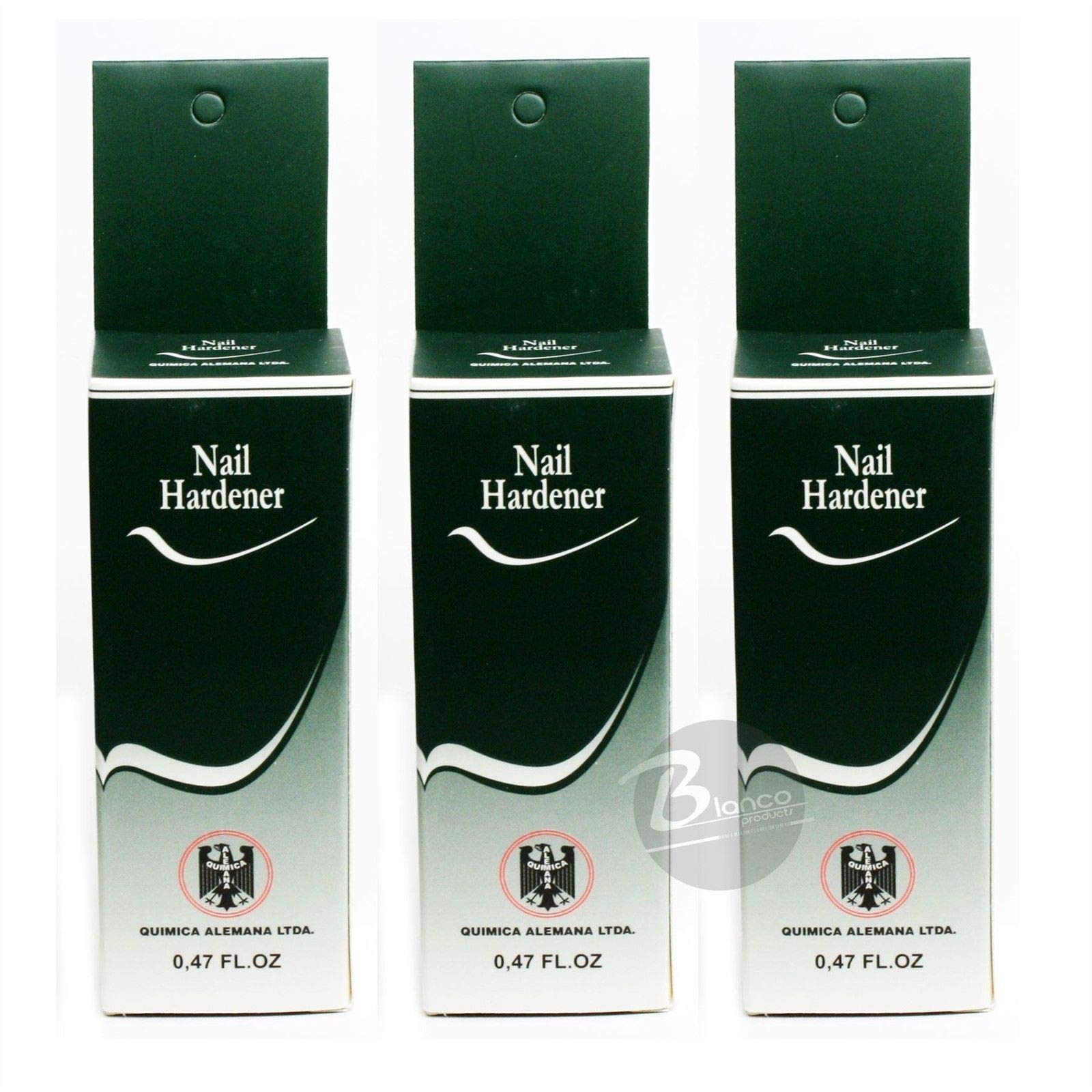 3 Pack Quimica Alemana Nail Hardener & Strengthener - 0.47 oz Nail Polish Treatment for Strong, Healthy Nails - Perfect for Salon, Home Manicures & Nail Care Routine