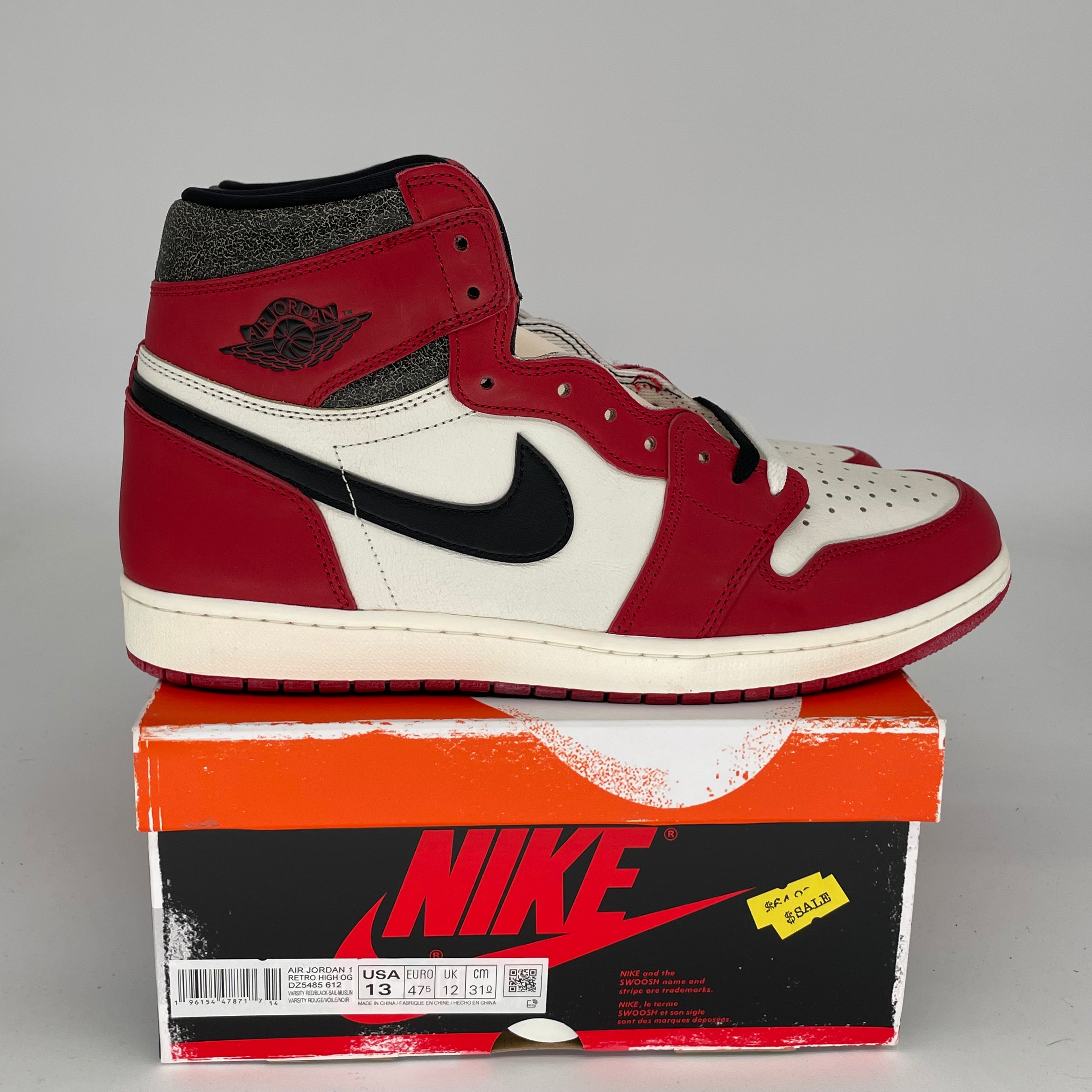 Original Title: AIR JORDAN 1 LOST AND FOUND SIZE 13 DZ5485 612   Optimized Title: **Authentic Air Jordan 1 Lost and Found Retro High OG Sneakers - Men's Size 13 (DZ5485-612) - Perfect for Basketball, Streetwear & Sneaker Collectors**