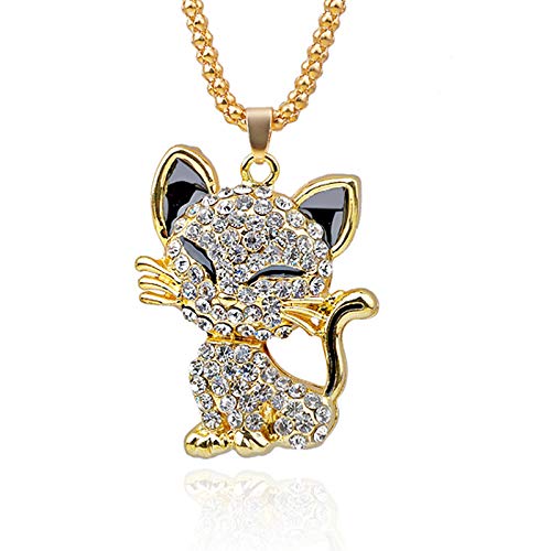 Stylish Cat Moon Necklace for Women & Teen Girls - Elegant Cat Pendant Jewelry, Perfect Gift for Birthday, Christmas & Valentine's Day - 348B | Great for Everyday Wear, Date Nights & Friendship Gifts