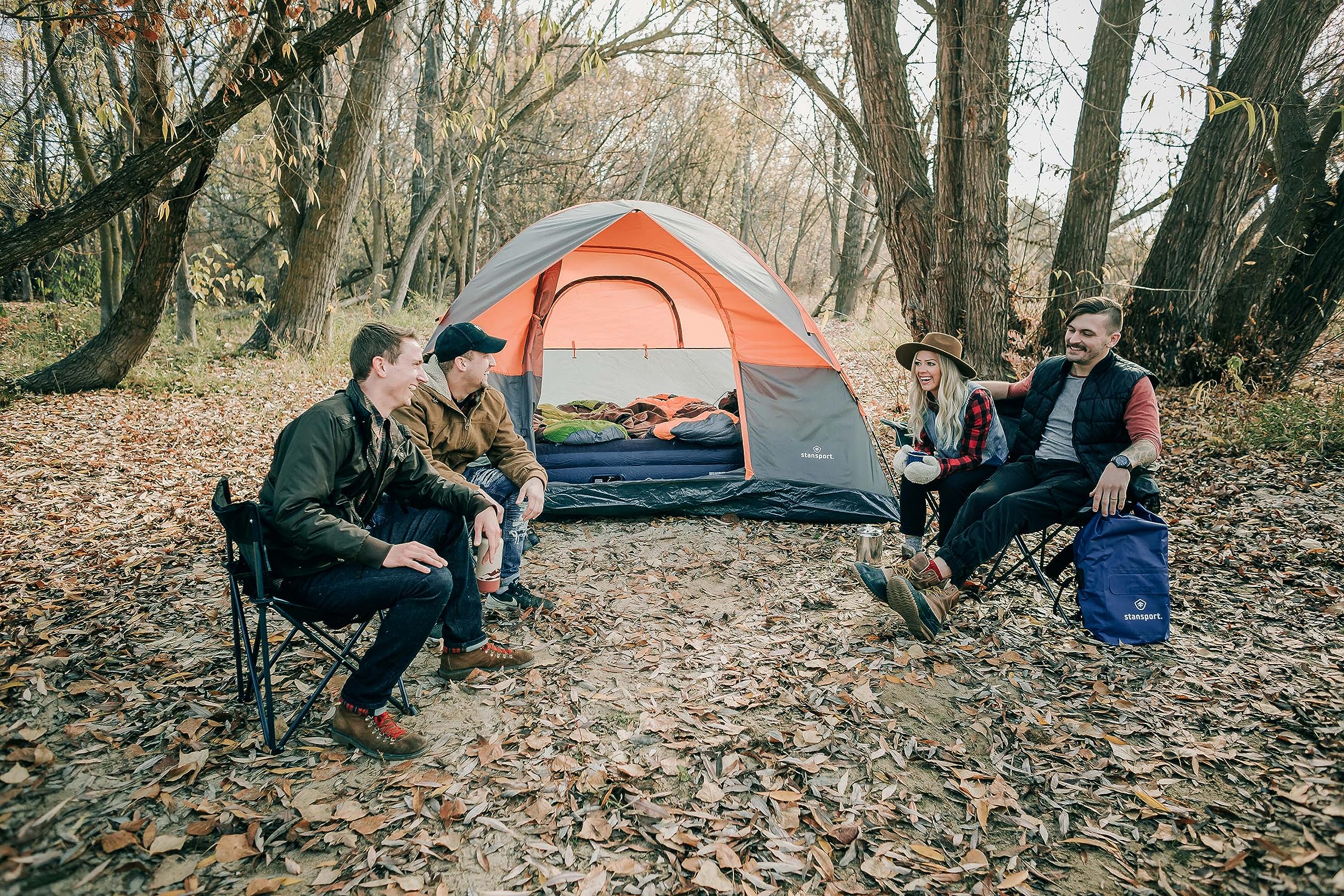 Stansport 6-Person Waterproof Camping Tent for Family Outdoor Adventures - Perfect for Hiking, Backpacking & Beach Trips
