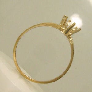 14K Solid White or Yellow Gold Round Pre-Notched Blank Ring Shank (4mm, 5mm, 6mm, 7mm) - Size 5,6,7,8 - Perfect for Jewelry Making, Engagement Rings & Wedding Bands