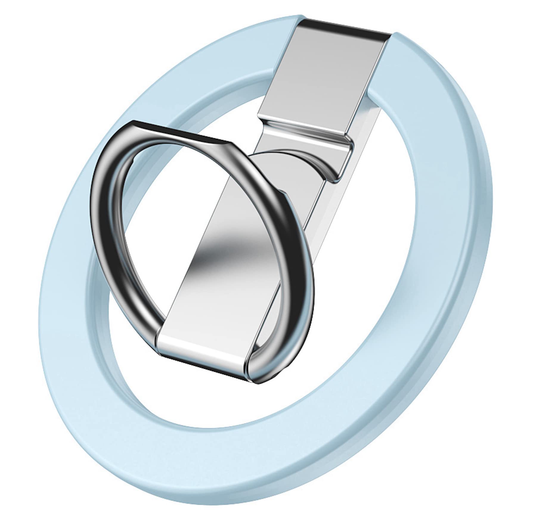 MagSafe Phone Ring Holder for iPhone 12/13/14 Pro Max Mini | Detachable Metal Grip Stand for Secure Holding & Selfies (Sierra Blue)