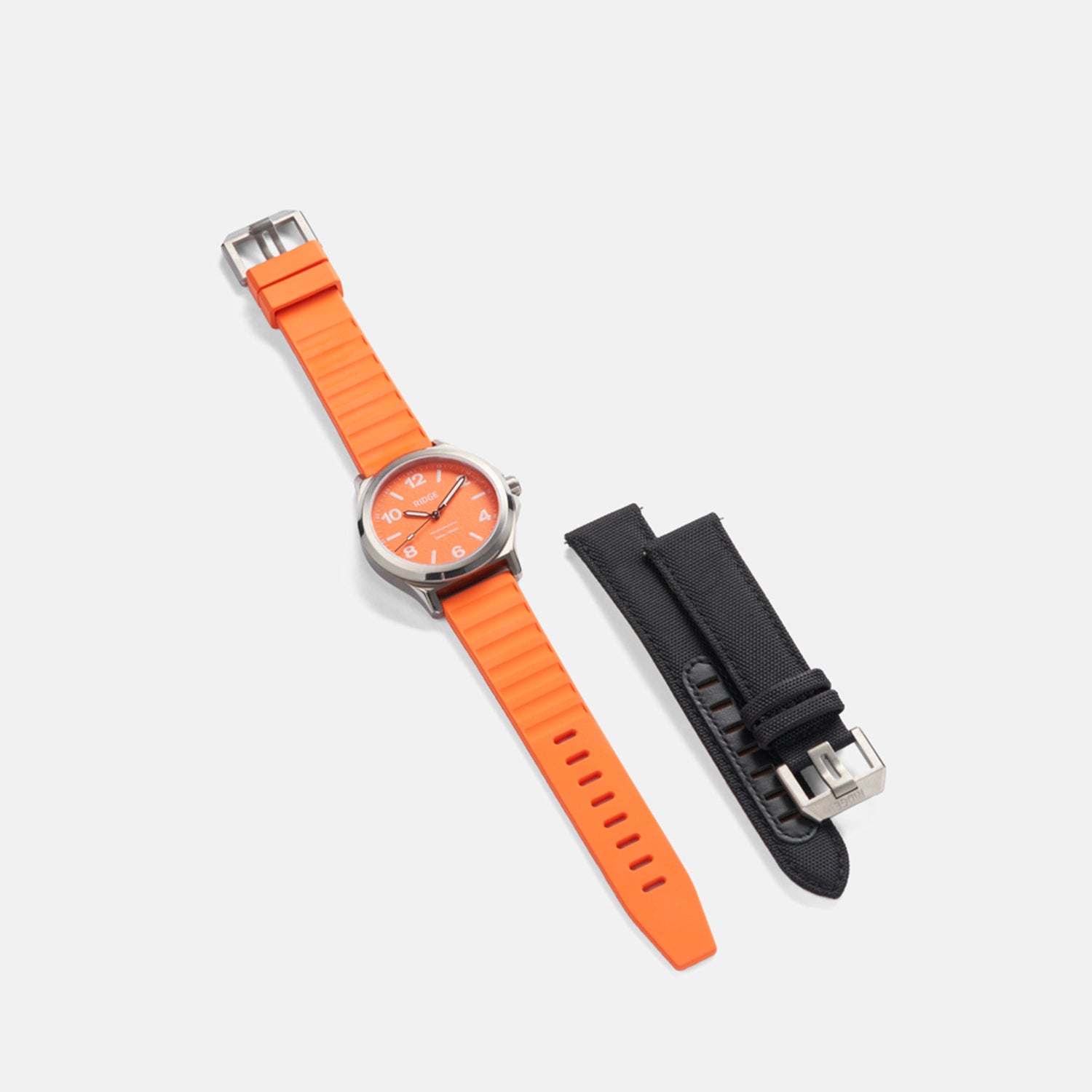 Ridge Titanium Field Watch 40mm - Basecamp Orange | Durable Outdoor Adventure Watch for Hiking, Camping & Everyday Wear