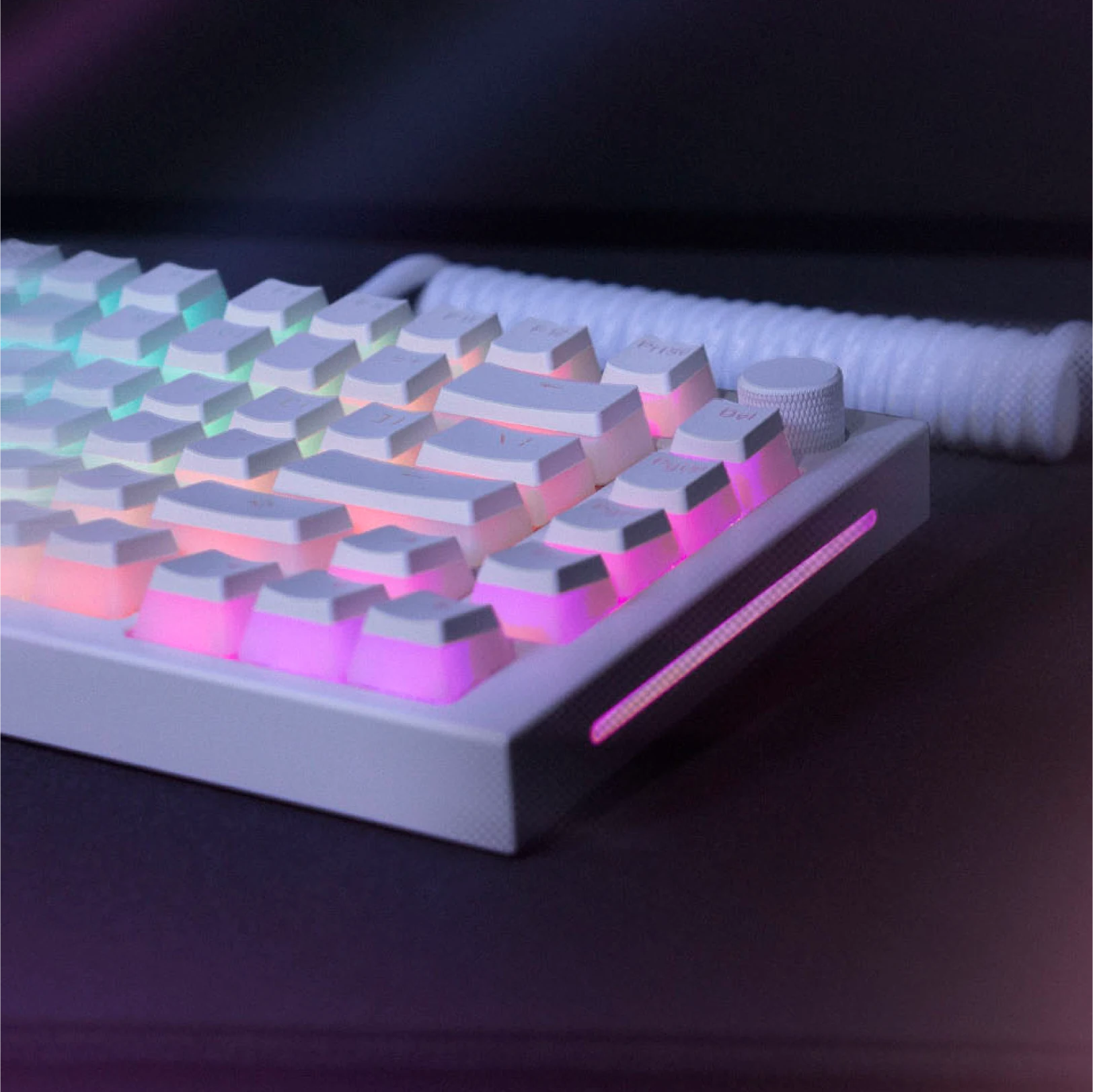 Glorious Aura Keycaps V2 - Premium PBT Double Shot Shine Through Backlit Mechanical Keyboard Keycaps (Black) - Perfect for Gaming, Typing & Custom Keyboard Builds