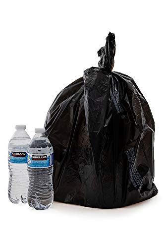 PlaTree Extra Large 400-Count Black Plastic T-Shirt Bags with Handles - 18