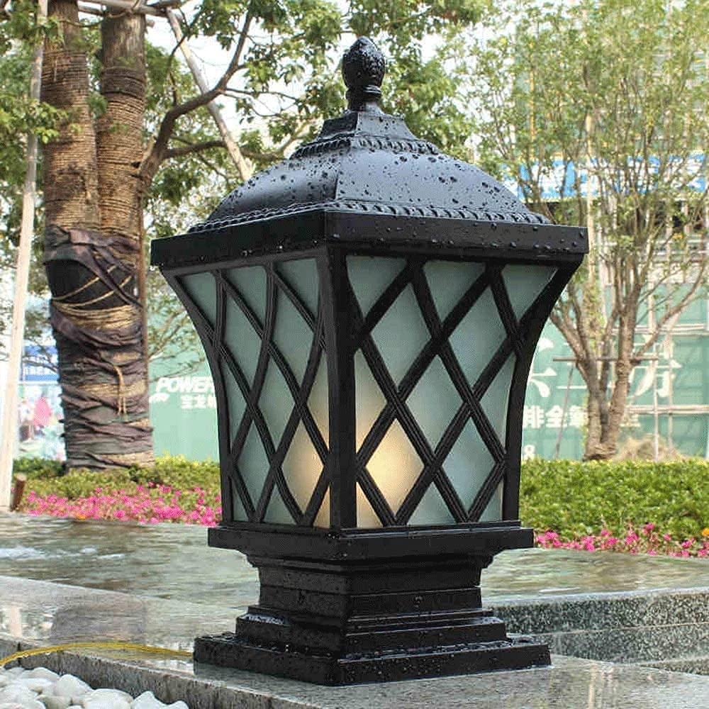 Outdoor Waterproof Aluminum Glass Porch Column Post Lights - Patio Path Lamps, Square Fence Pillar Light for Garden, Deck, Gate & Bollard | Weatherproof Landscape Lighting for Rural Homes & Outdoor Spaces