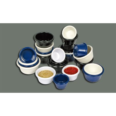 Winco 3 Oz Black Melamine Ramekin - Durable Mini Serving Bowl for Desserts, Dips, Sauces & Side Dishes - Perfect for Restaurants, Catering & Home Kitchen Use