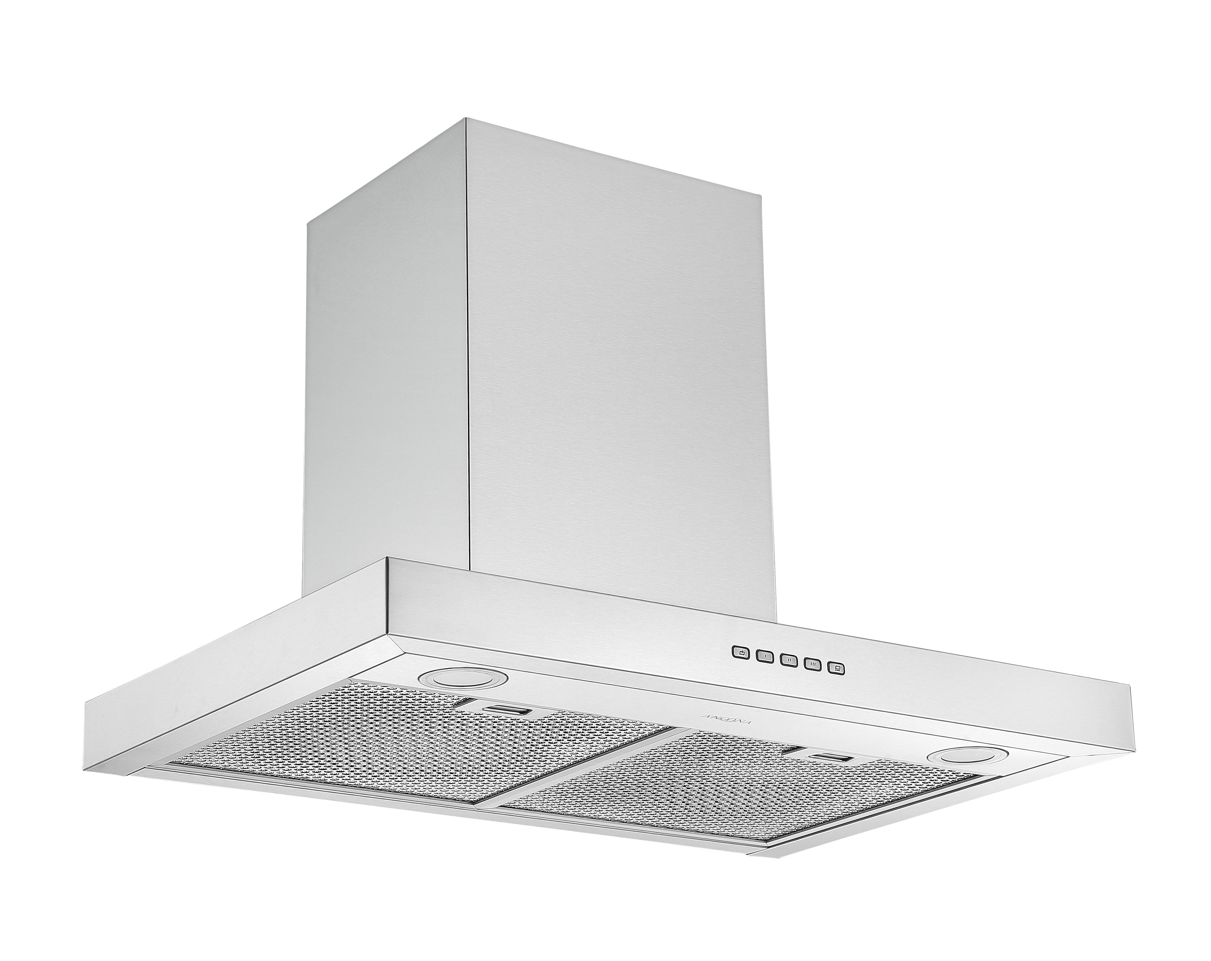 30 Inch Stainless Steel Convertible Wall Mount Range Hood - Under Cabinet or Wall Mount Installation for Kitchen Ventilation
