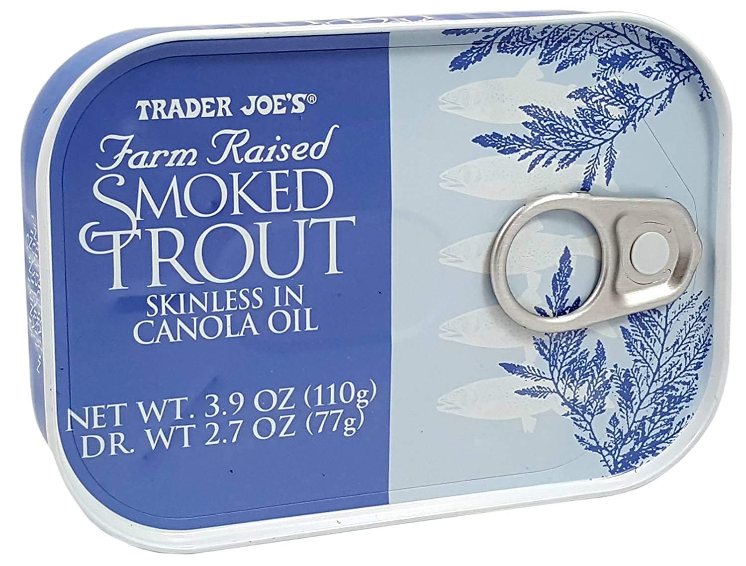 Trader Joe's Smoked Trout Fillets in Oil - Skinless 3.9 oz Tin (6 Pack, Set of 4) | Premium Canned Fish for Salads, Sandwiches & Charcuterie Boards | High Protein Keto & Paleo Snack