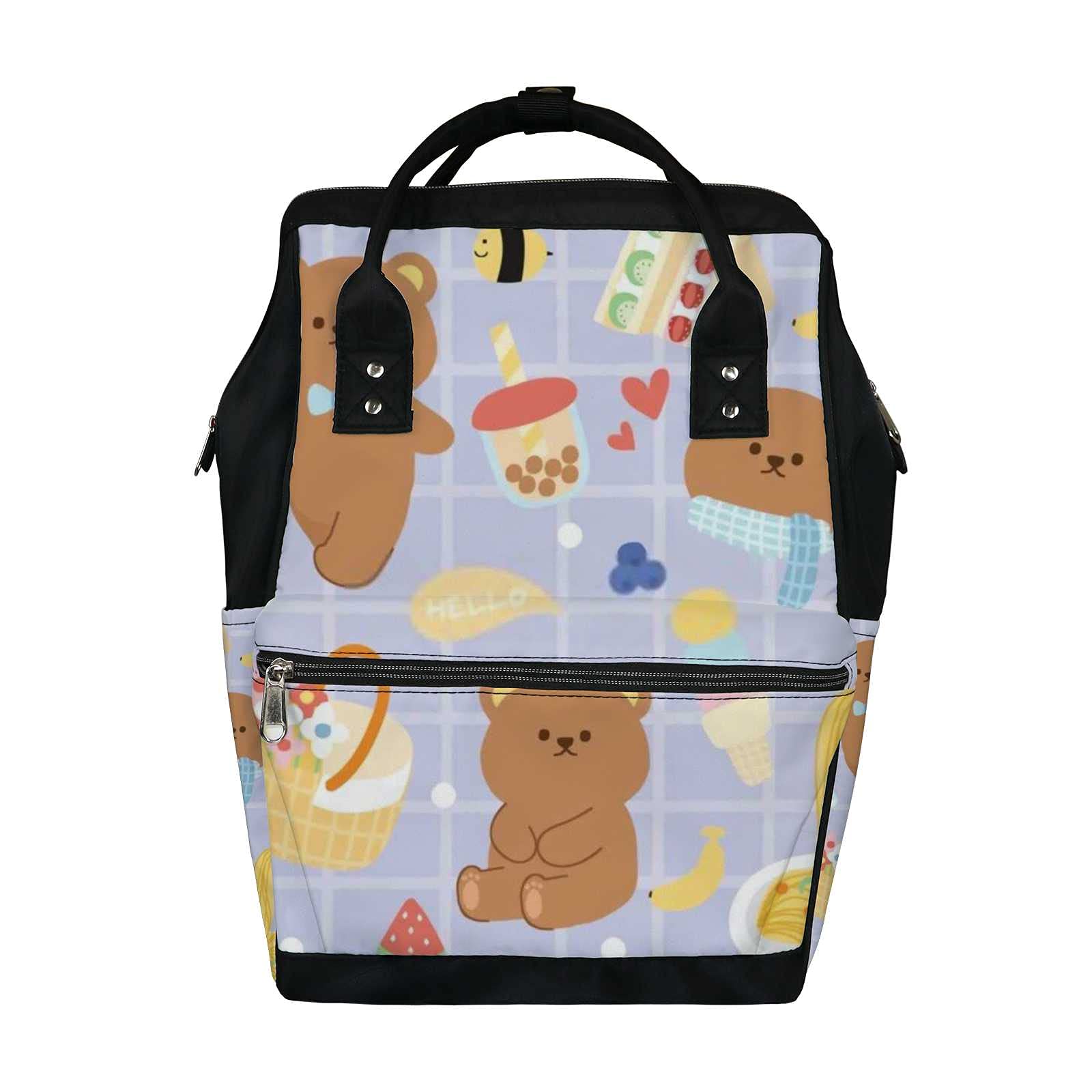 Cute Cartoon Kawaii Animals Bear Diaper Backpack - Waterproof Baby Nappy Changing Bag with Large Capacity | Travel Laptop Backpack for Women & Men | Perfect for Daycare, Outings & Family Trips