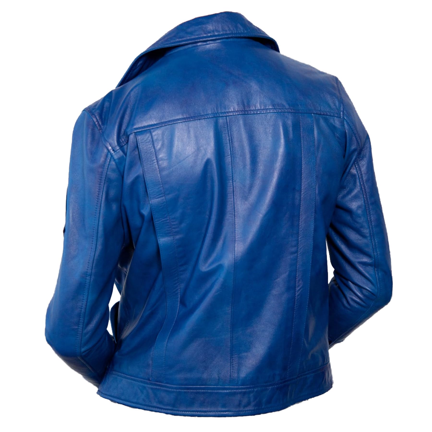 Men's Dragon Ball Z Trunks Cosplay Jacket - Capsule Corp Blue Leather Biker Motorcycle Rider Costume | Anime Convention Outfit & Halloween Cosplay Costume