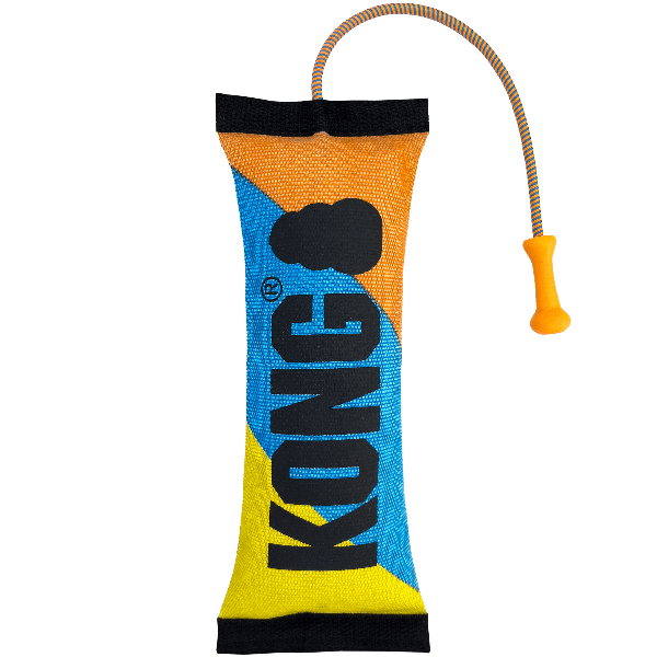 KONG Bunji High Visibility Bumper Dog Toy - Durable Fetch & Tug-of-War Play for Outdoor & Indoor Dogs