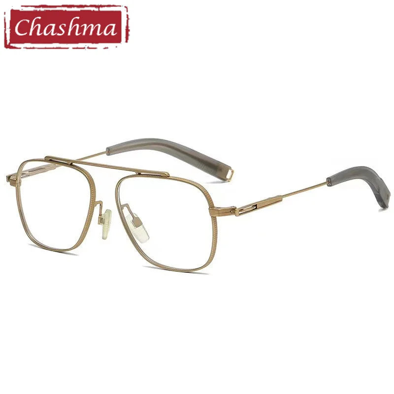 Unisex Titanium Full Rim Square Eyeglasses 44105 - Stylish & Durable for Men & Women - Perfect for Reading, Work & Fashion Accessories