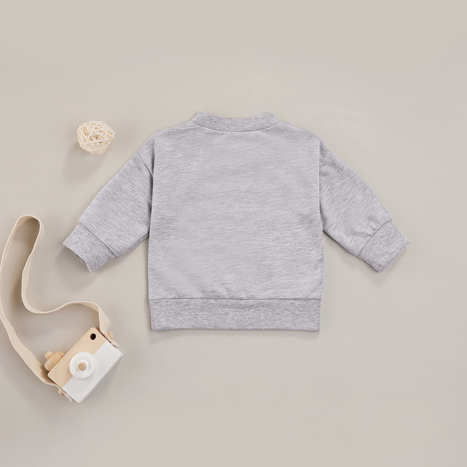 Adorable Newborn Baby Boy & Girl Sweatshirt - Cute Love Bug Embroidery Long Sleeve Pullover Sweater | Soft Infant Fall & Winter Clothes Outfits for Photo Shoots, Family Gatherings & Daily Wear