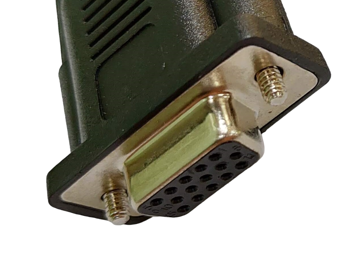 High Density 15 Pin RS232 Serial Cable Female to Female - 3/5/10/25 Feet Length Options - Durable DB15 Connector for Industrial Equipment, POS Systems & Data Transfer