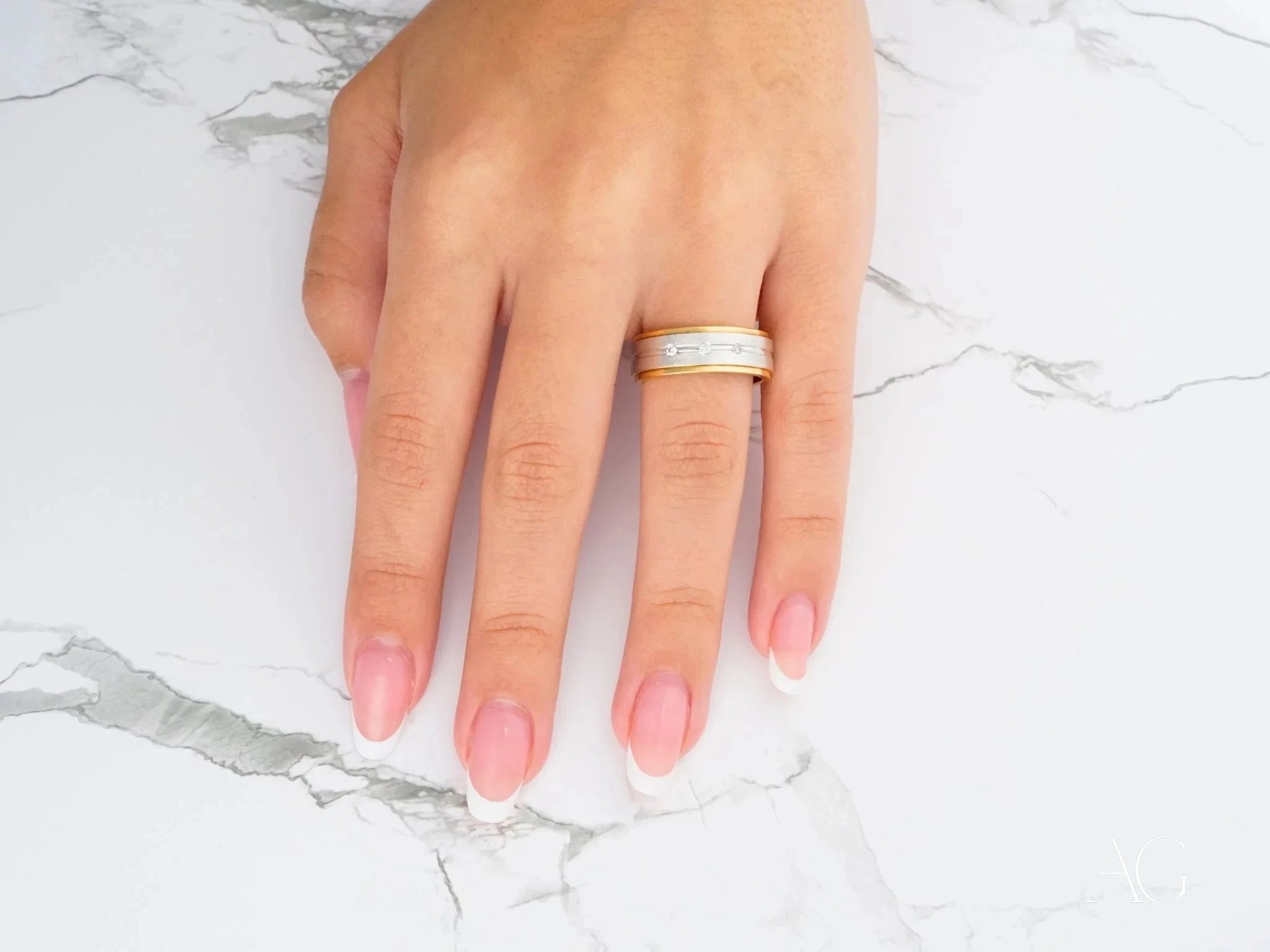 Eternal Duo Diamond Wedding Band for Women - Elegant Matching Rings for Couples, Bridal Jewelry Gift for Anniversary & Engagement - Perfect for Weddings, Proposals & Special Occasions